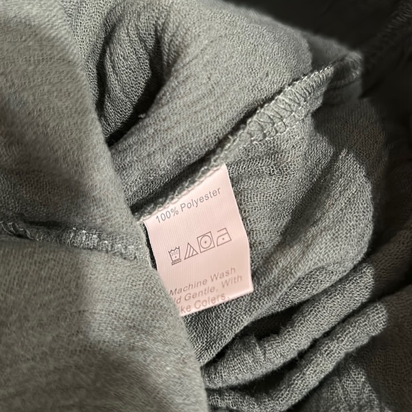 Sage green one piece infant outfit.  Size 18 months. - Picture 3 of 6